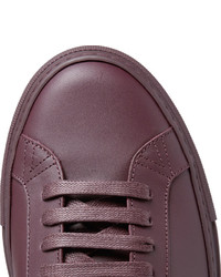 Baskets basses en cuir bordeaux Givenchy