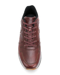 Baskets basses en cuir bordeaux Hogan