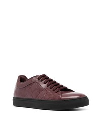 Baskets basses en cuir bordeaux Paul Smith