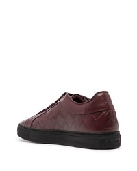 Baskets basses en cuir bordeaux Paul Smith