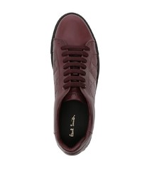 Baskets basses en cuir bordeaux Paul Smith