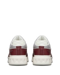 Baskets basses en cuir bordeaux Valentino Garavani