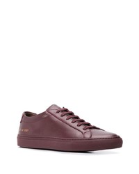 Baskets basses en cuir bordeaux Common Projects