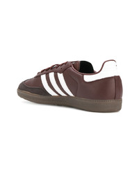 Baskets basses en cuir bordeaux adidas