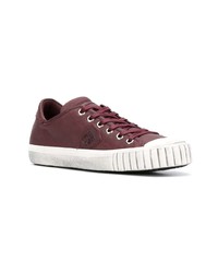 Baskets basses en cuir bordeaux Philippe Model