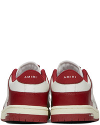 Baskets basses en cuir bordeaux Amiri