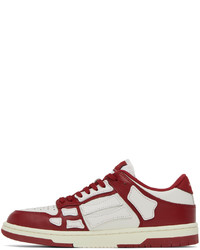 Baskets basses en cuir bordeaux Amiri