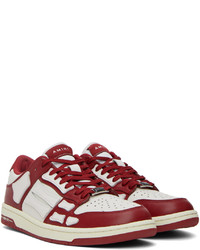 Baskets basses en cuir bordeaux Amiri