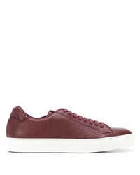 Baskets basses en cuir bordeaux Scarosso