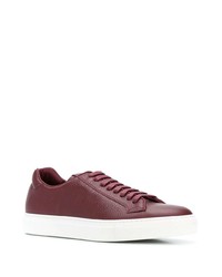 Baskets basses en cuir bordeaux Scarosso