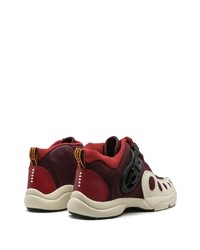 Baskets basses en cuir bordeaux Nike