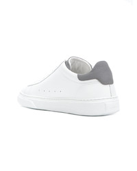 Baskets basses en cuir brodées blanches Hogan