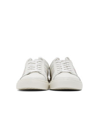 Baskets basses en cuir brodées blanches Ps By Paul Smith