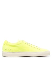 Baskets basses en cuir chartreuses Common Projects