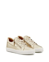 Baskets basses en cuir dorées Giuseppe Zanotti