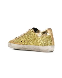 Baskets basses en cuir dorées Golden Goose Deluxe Brand