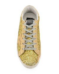 Baskets basses en cuir dorées Golden Goose Deluxe Brand