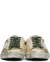 Baskets basses en cuir dorées Golden Goose Deluxe Brand