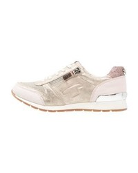 Baskets basses en cuir dorées Tom Tailor