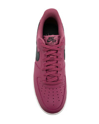 Baskets basses en cuir fuchsia Nike