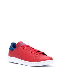 Baskets basses en cuir fuchsia adidas