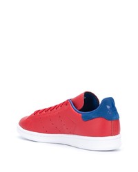 Baskets basses en cuir fuchsia adidas