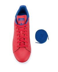 Baskets basses en cuir fuchsia adidas