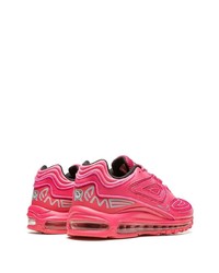 Baskets basses en cuir fuchsia Nike