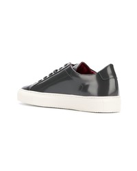 Baskets basses en cuir gris foncé Common Projects