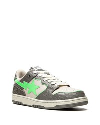 Baskets basses en cuir gris foncé A Bathing Ape