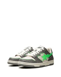 Baskets basses en cuir gris foncé A Bathing Ape