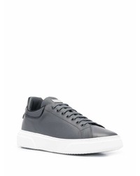 Baskets basses en cuir gris foncé Philipp Plein