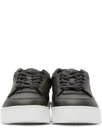 Baskets basses en cuir gris foncé Etq Amsterdam