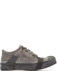 Baskets basses en cuir gris foncé Boris Bidjan Saberi