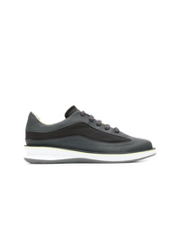 Baskets basses en cuir gris foncé Camper