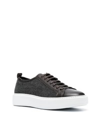 Baskets basses en cuir gris foncé Barrett