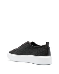 Baskets basses en cuir gris foncé Barrett