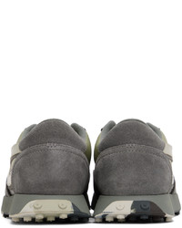 Baskets basses en cuir gris foncé Diesel