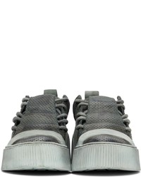 Baskets basses en cuir gris foncé Boris Bidjan Saberi