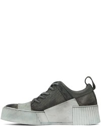 Baskets basses en cuir gris foncé Boris Bidjan Saberi