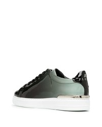 Baskets basses en cuir gris foncé Philipp Plein