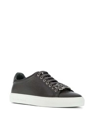 Baskets basses en cuir gris foncé Philipp Plein