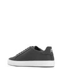 Baskets basses en cuir gris foncé Philipp Plein