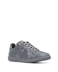 Baskets basses en cuir gris foncé Maison Margiela