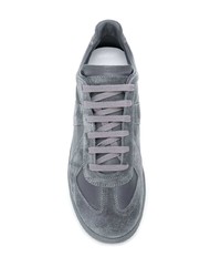 Baskets basses en cuir gris foncé Maison Margiela