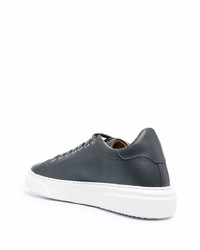 Baskets basses en cuir gris foncé Philipp Plein