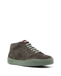 Baskets basses en cuir gris foncé Camper