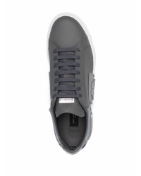 Baskets basses en cuir gris foncé Philipp Plein