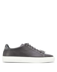 Baskets basses en cuir gris foncé Philipp Plein