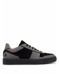 Baskets basses en cuir gris foncé Philipp Plein